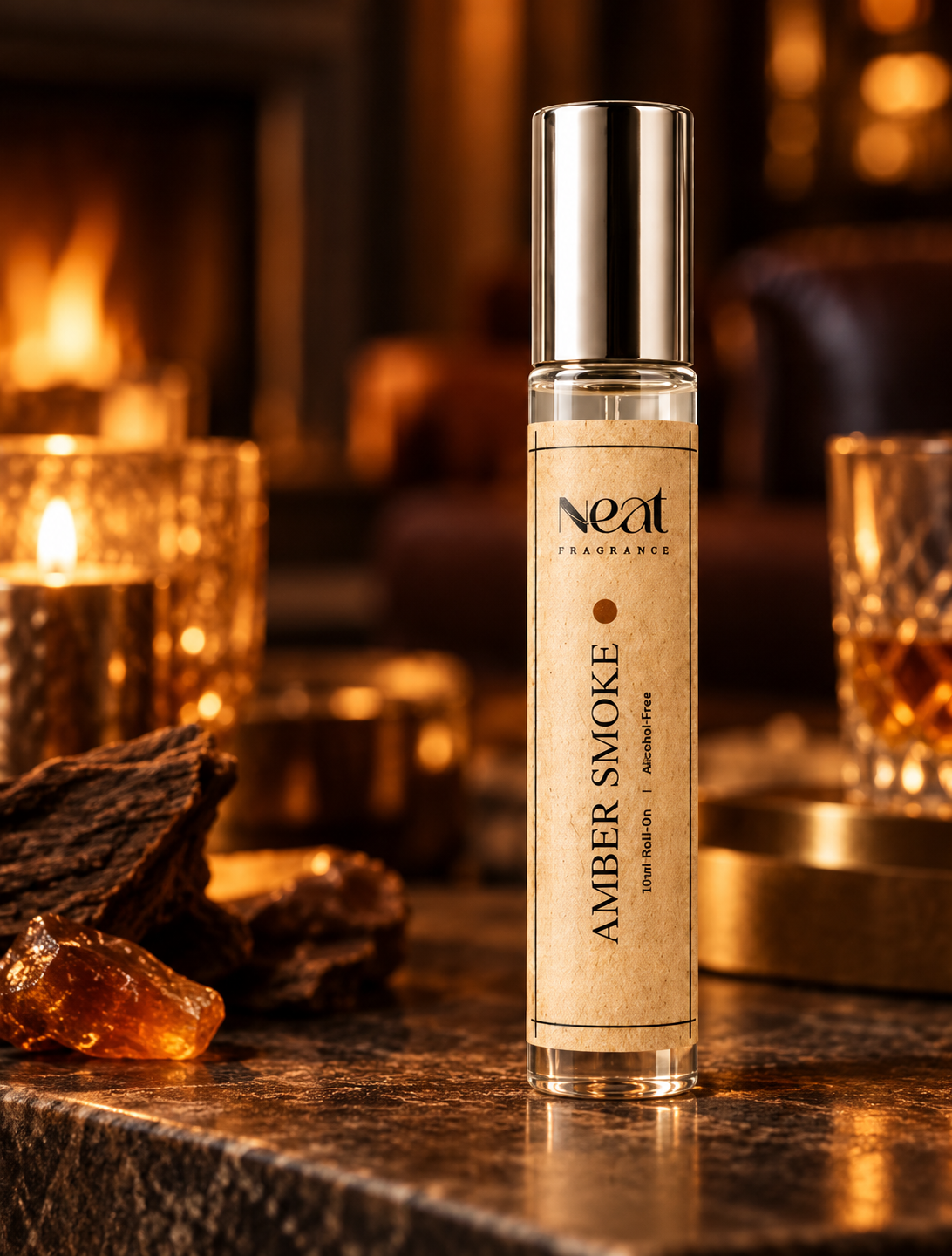Amber Smoke - Alcohol-free perfume roll-on, 10ml
