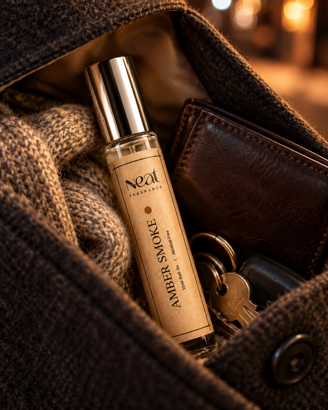 Amber Smoke - Alcohol-free perfume roll-on, 10ml