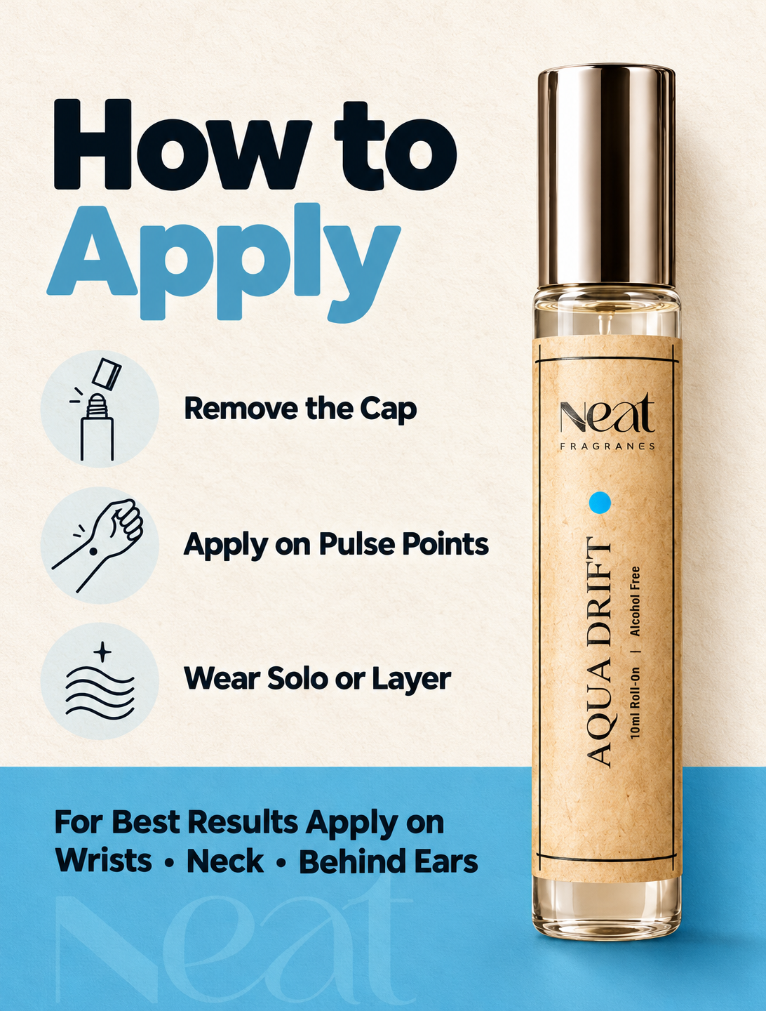 Aqua Drift - Alcohol-free perfume roll-on, 10ml