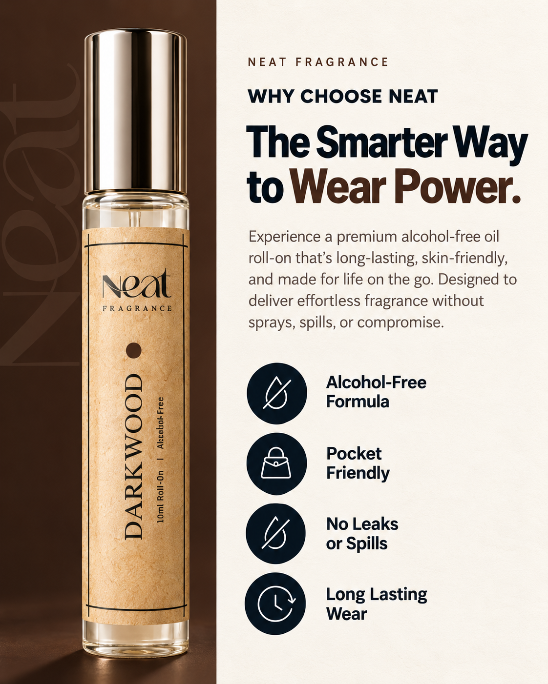 Darkwood - Alcohol-free perfume roll-on, 10ml
